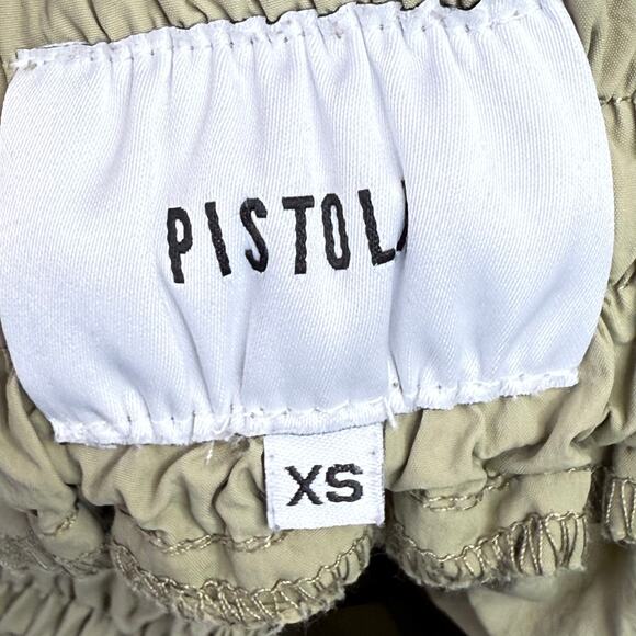 Pistola Savanna Windbreaker Short Size XS Khaki Olive Tan Shorts Pull On Sporty - Picture 5 of 8